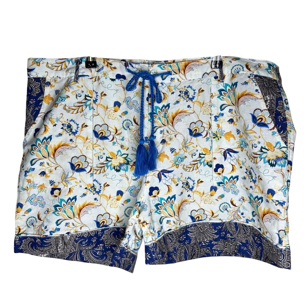 Sundance Catalog Kalini Shorts Linen Blend Size Petite XL NWT MSRP $98